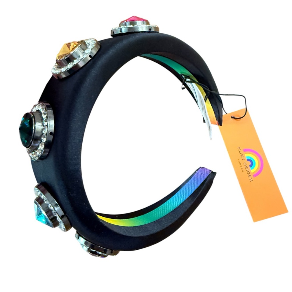 Kurt Geiger Octavia London Rainbow Multicolor Chunky Headband NWT